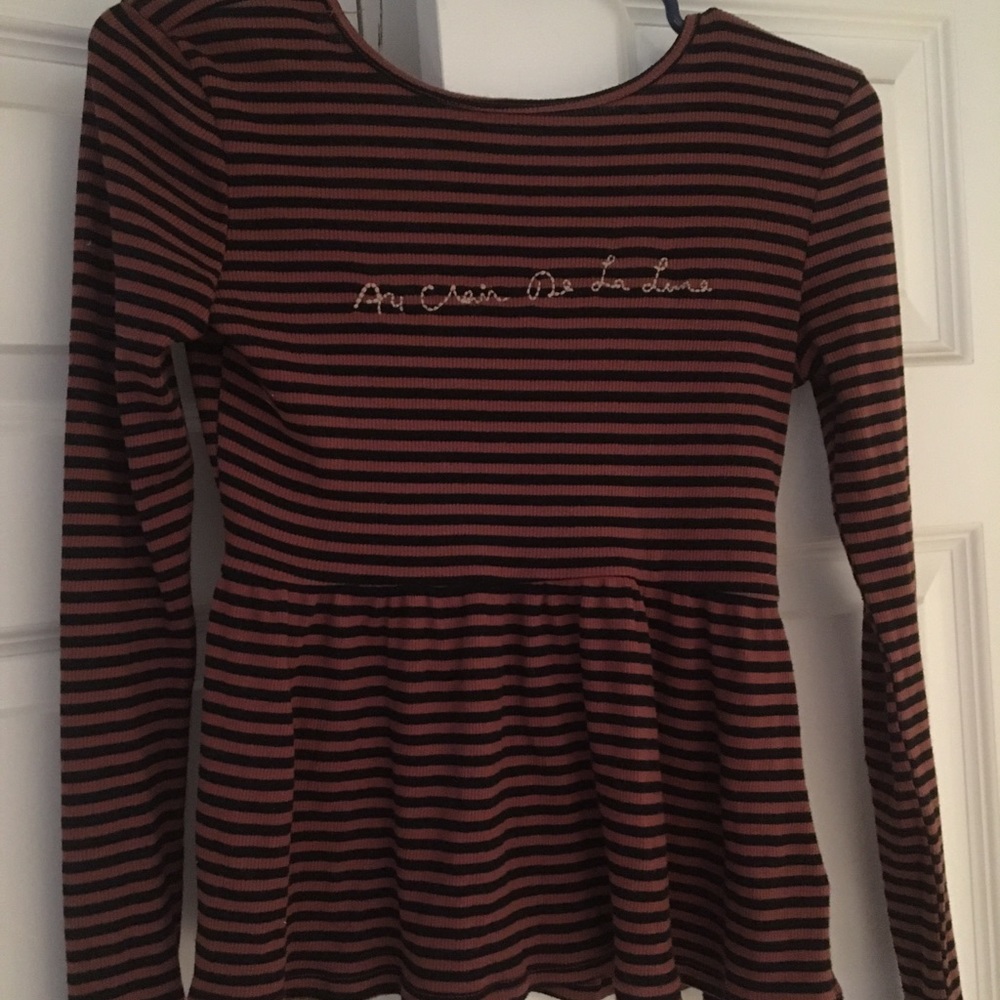 Urban Outfitters striped peplum top